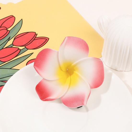 2 Adet Plumeria Çiçek Saç Tokası Kaymaz Renkli Yan Klipsler Kadınlar Kızlar için Dekoratif Plastik Saç Aksesuarları