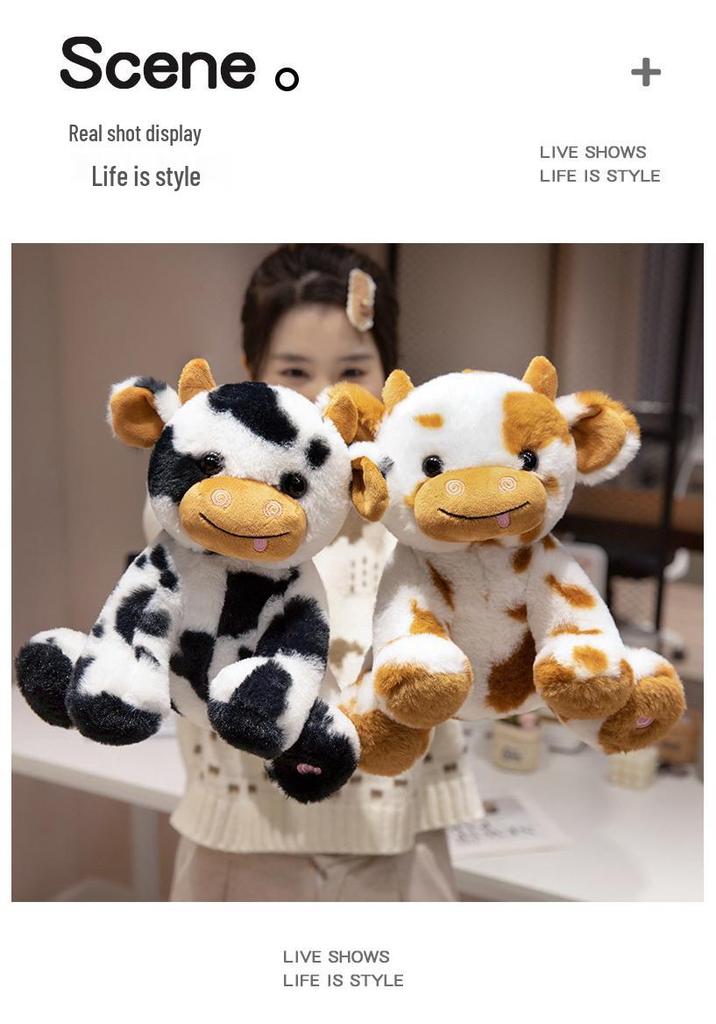 Luminous Cartoon Cow Plush Toy - Spotted Calf Doll