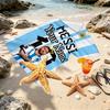 Custom Name Personalized Lionel Messi Print Beach Towel, for Trip Camping Beach Party Home Decor, Birthday Gift for Family & Friends