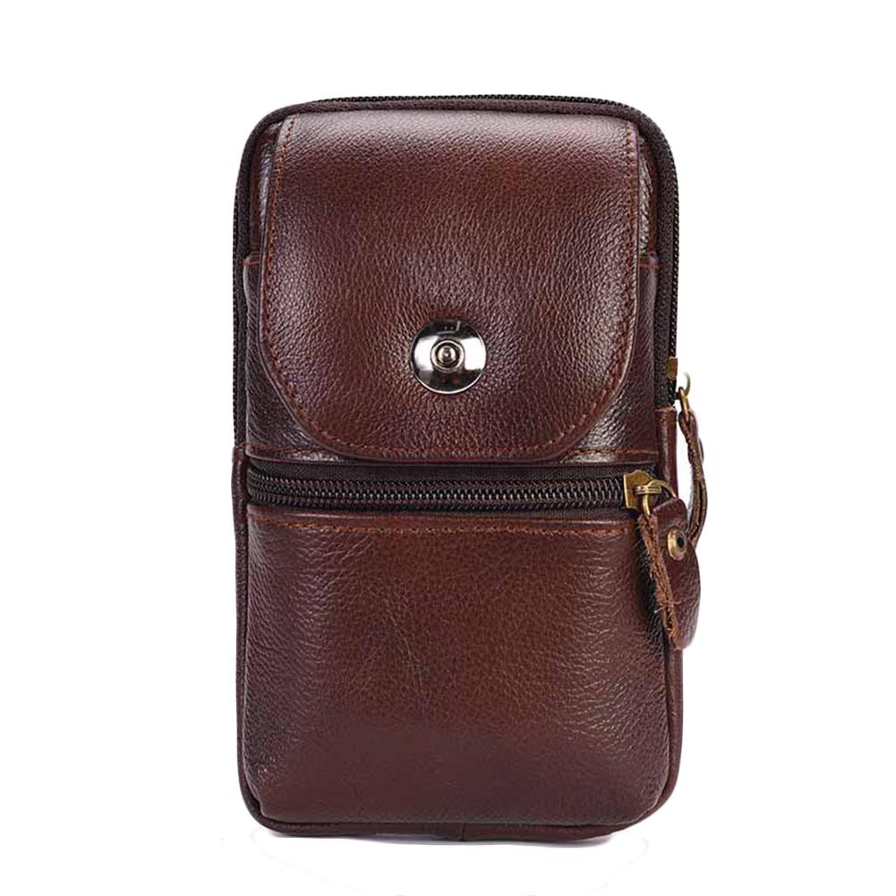 Men/'s Faux Leather Belt Loop Multi-Pockets Waist Bag Phone Cash Pouch Newly