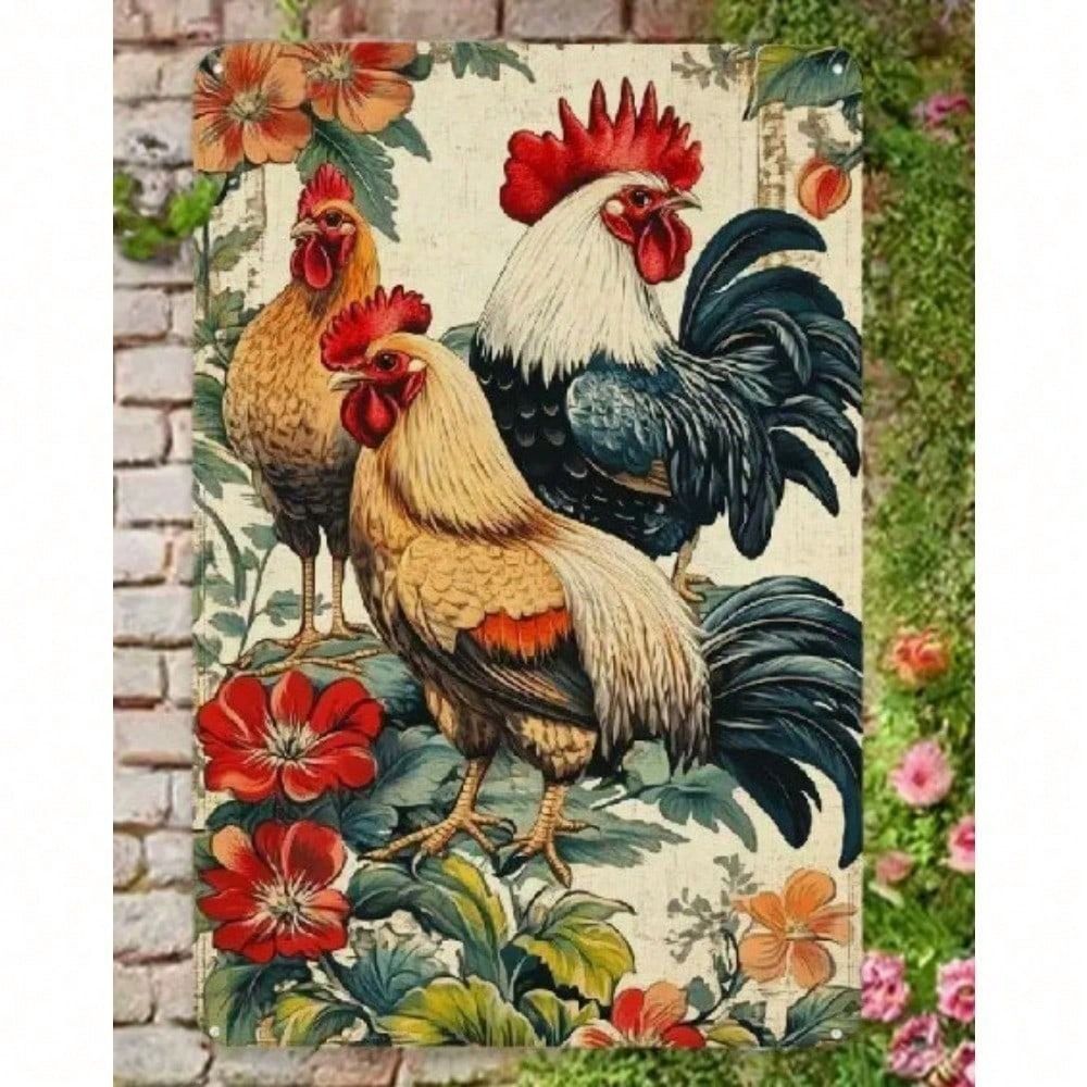 

Metal Wall Art Rooster Farmhouse Kitchen Decor