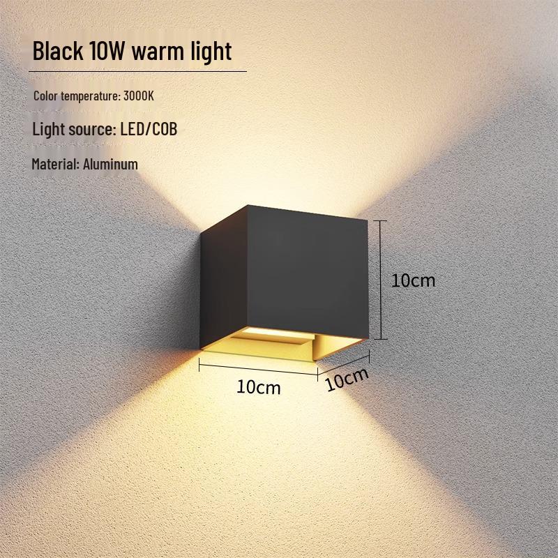 Double-Head Dimmable Outdoor Waterproof Wall Lamp