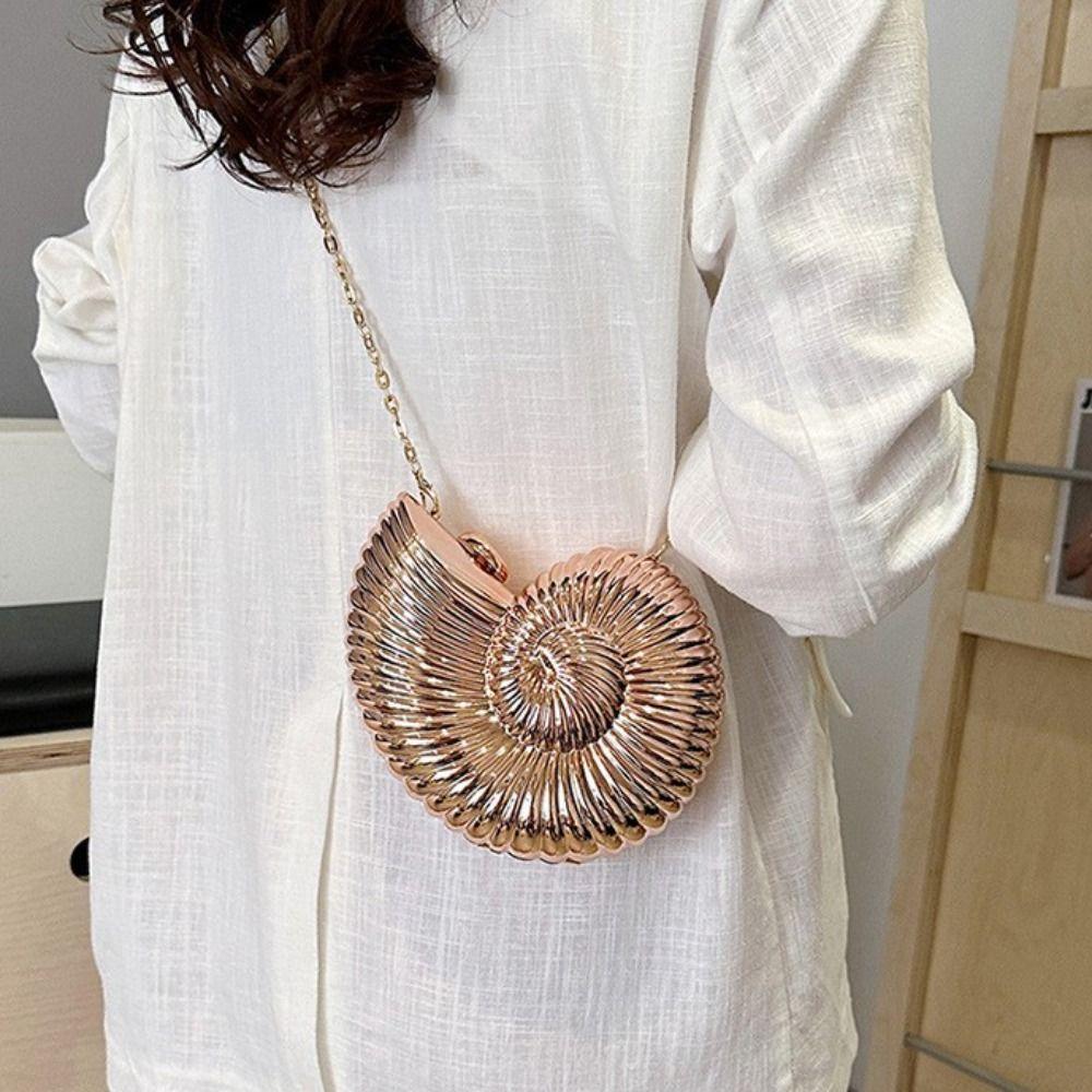 Commute Conch Bag PVC Crossbody Bag Trendy Shell Shoulder Bag  Girls