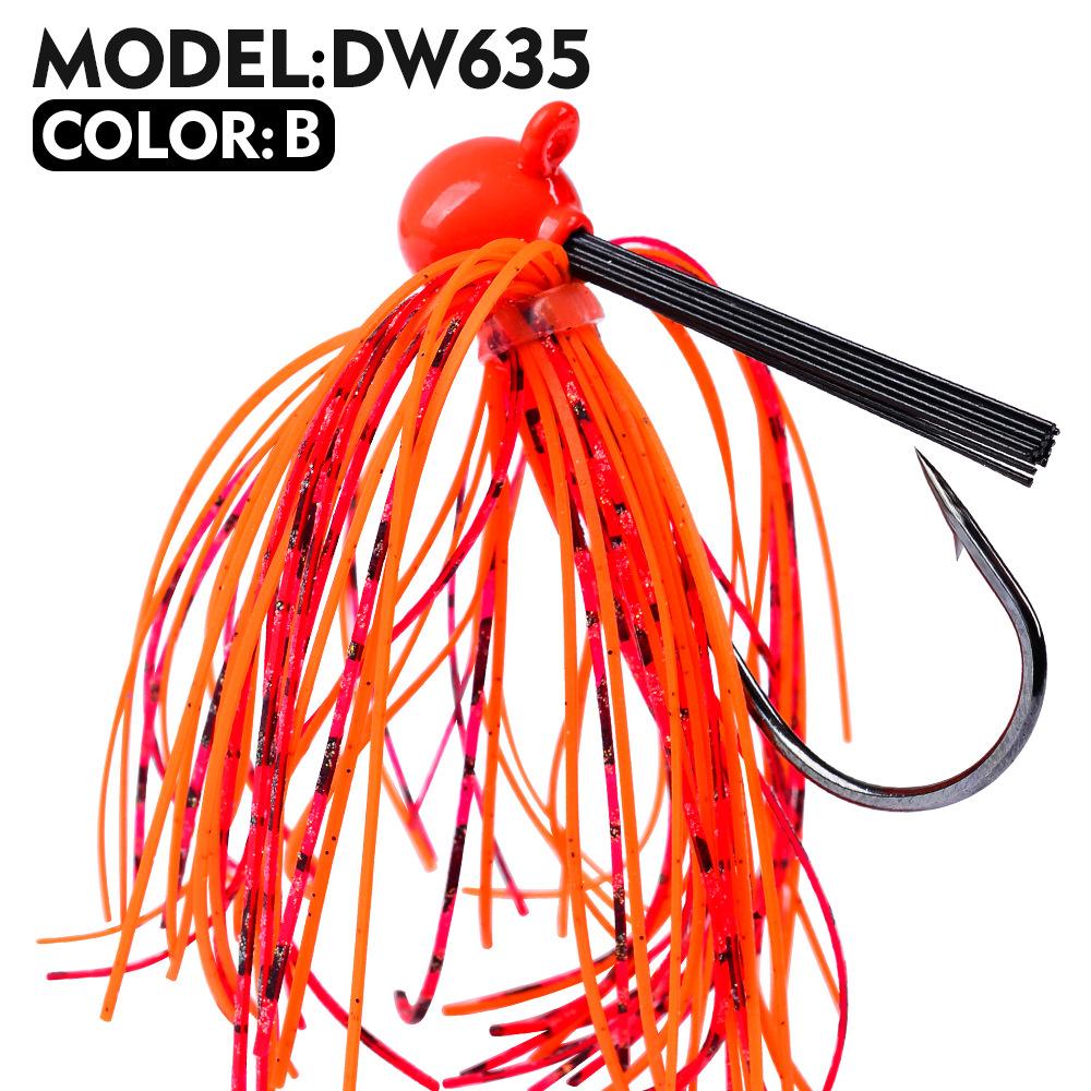 Bearded Lao Lure Bait Anti Hanging Bottom 7g10g14g21g Jig Grass Blocking Lead Head Hook Sea Bass Fake Fish Bait