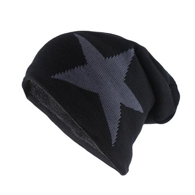 Unisex Big Five Star Winter Warm Hat For Men Women Fashion Beanie Cap