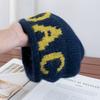 South Korea's new niche DAC letter crimped wool hat children's autumn and winter cold-proof and warm bag head cold hat