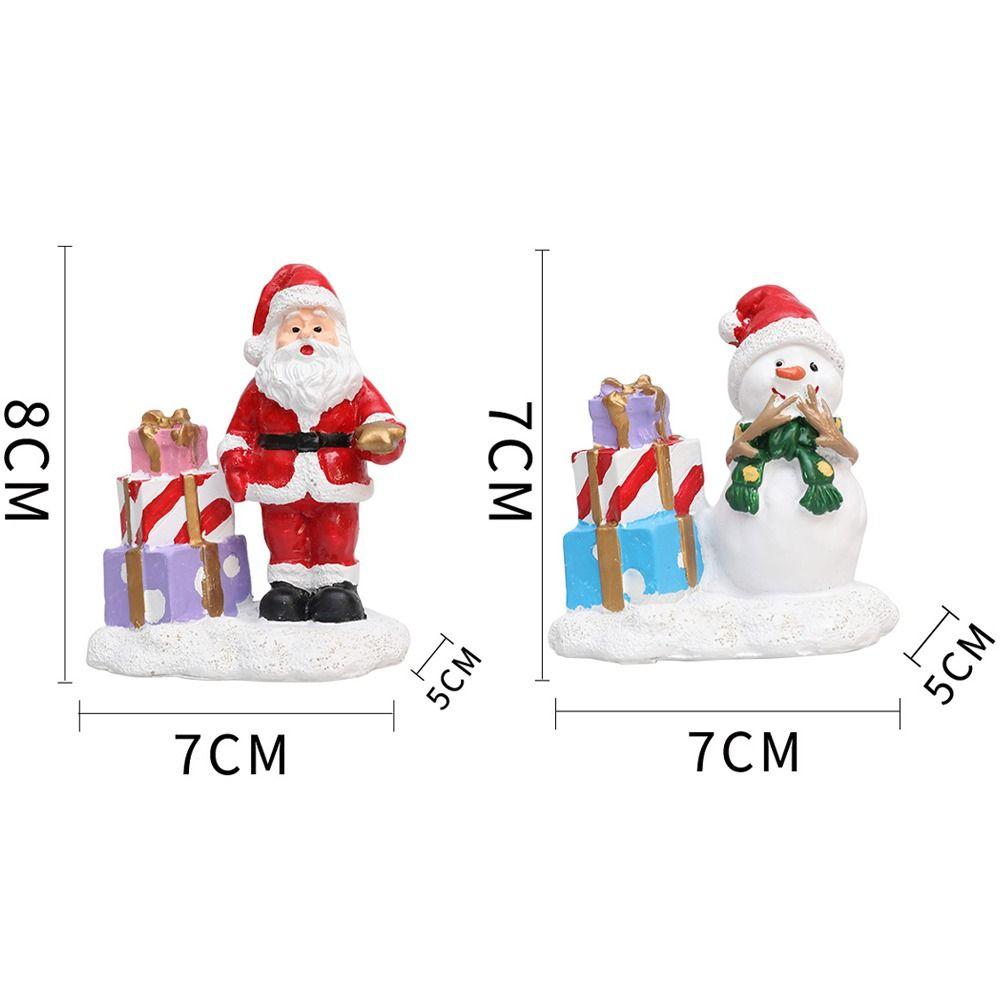 Realistic Santa Claus Gift Box Statue Cute Merry Christmas Decorations  Children Gifts