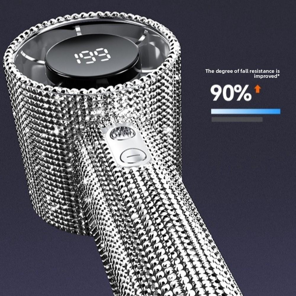 Diamond Design Mini Handheld Fan Quiet Operation Rechargeable Fan New Digital Display Fan Outdoor