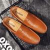Zapatos de cuero de alta calidad para hombre, mocasines suaves, mocasines planos de marca de moda.