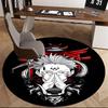 1pc Anime Design Round Carpet - Demon Slayer Theme Chair Mat for Office & Home Decor - Non-Slip Rug Suitable for All Seasons - Perfect