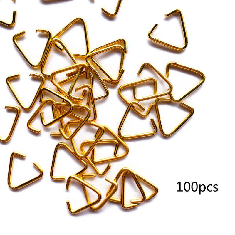 Triangular Open Jump Rings Iron Pinch Clip Bail Hang Drops Jewelry Findings Si