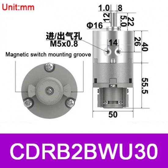 SMC Type Vane Rotary Swing Cylinder CRB2BW CDRB2BW CDRB2BWU 10 15 20 30 40-90S 180S 270S Pneumatic Rotary Actuator