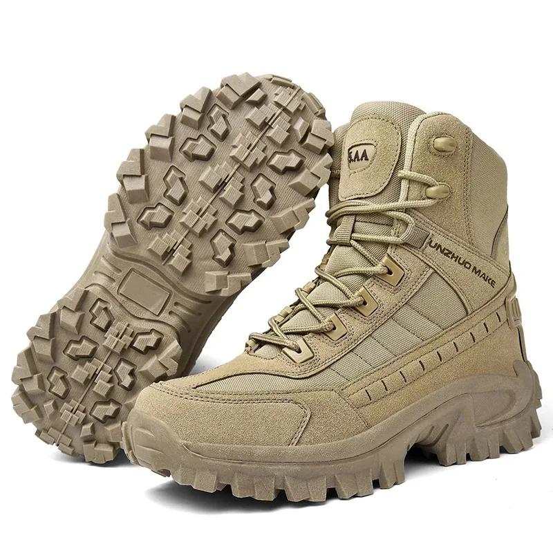 Fashion Men's Desert Combat Boots Outdoor Non-slip Tactical Boots Hiking Desert Ankle Hunting Shoes Work Safty Men Boots