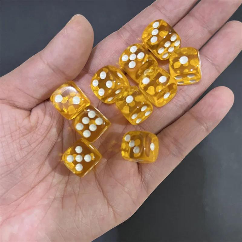 50Pcspack High Quality New 12Mm Acrylic Transparent D6 Point Dice #12 Round Corner Boutique Dice