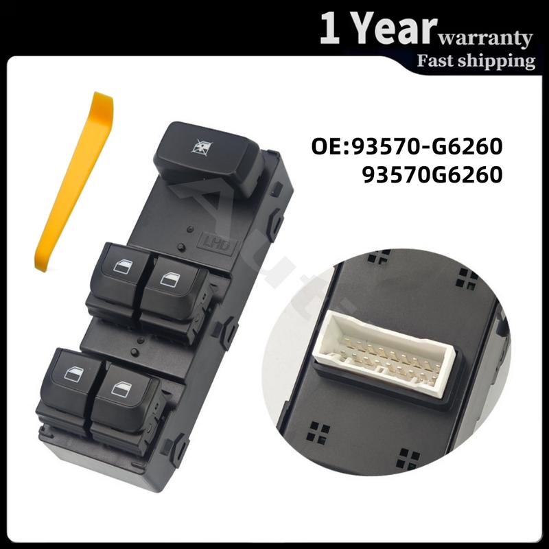 93570-G6260 for KIA Picanto 2018- Front Left Master Power Window Switch Electric Lifter Control Button Driver Accessories