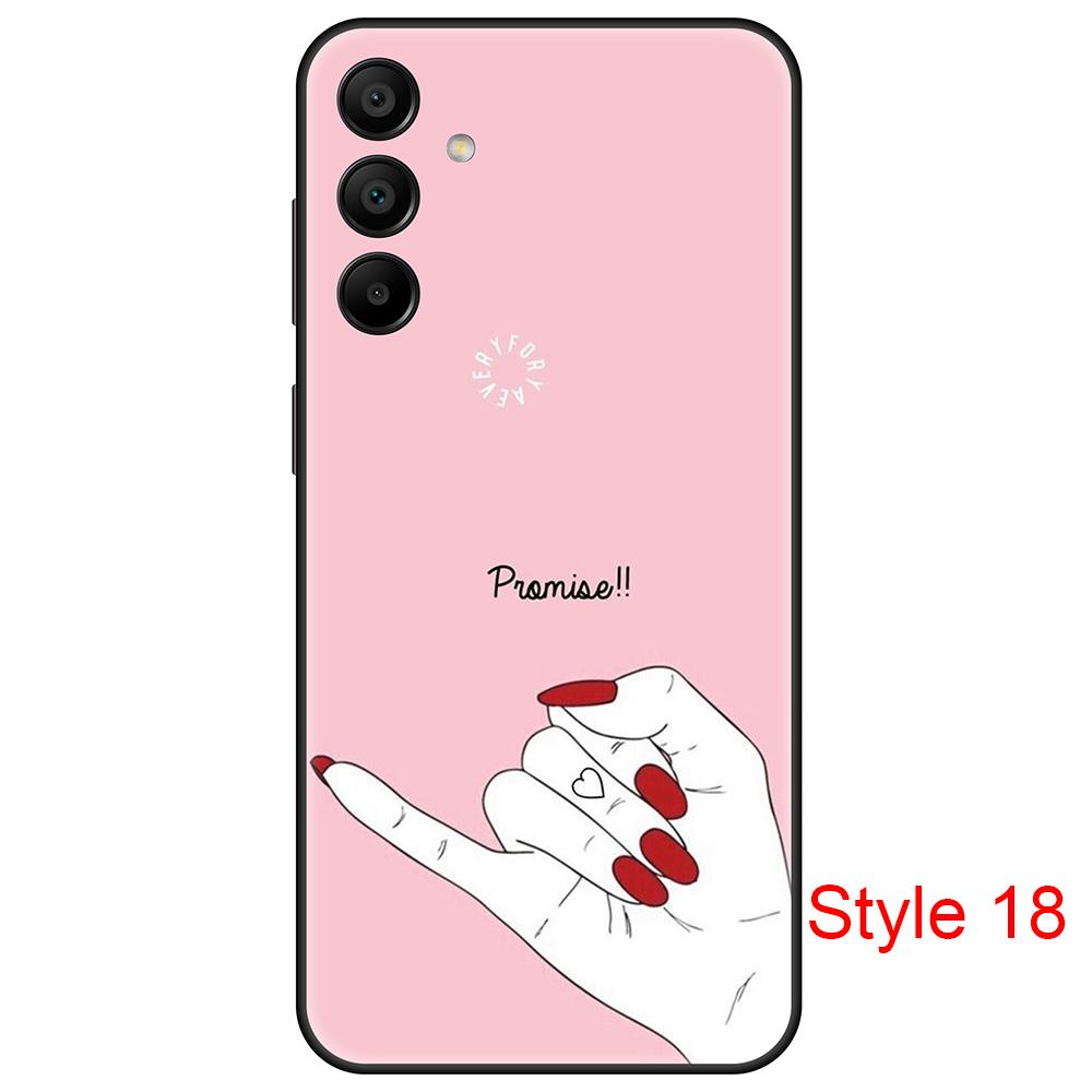 

Для GalaxyA15 Samsung Galaxy A15 Чехол Черный Роскошный Мягкий ТПУ Чехол Силиконовые Чехлы Полная защита на 360° A15-Style 18