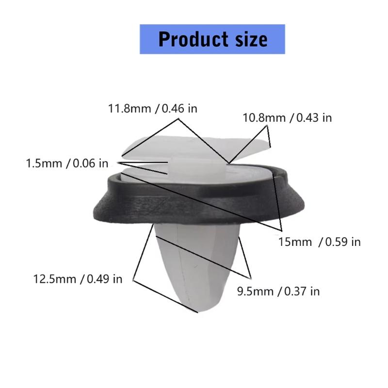 20pcs Car Door Panel Retainers Strong Plastic Clips Quick Snap On Fasteners Suitable for Multiple Vehicle Models