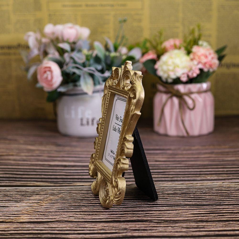 Resin Wedding Photo Frame Photo Prop Baroque Photo Holder Mini Retro Photo Frame