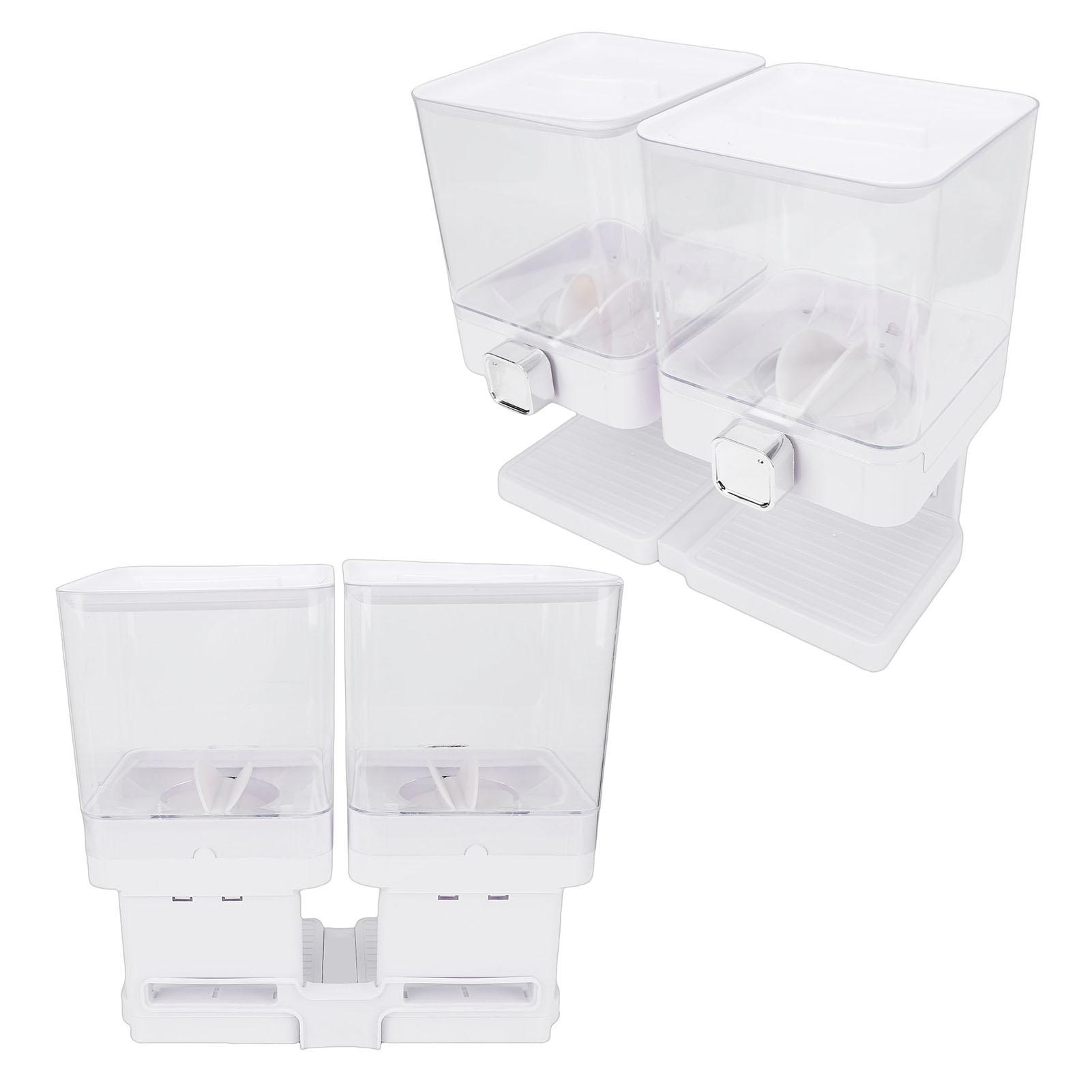 2 STUKS Ontbijtgranen Dispenser Aanrecht 3,7L PET Luchtdichte Droogvoedsel Opslagcontainer voor Keuken Huis Voorraadkast   Noten Koffiebonen