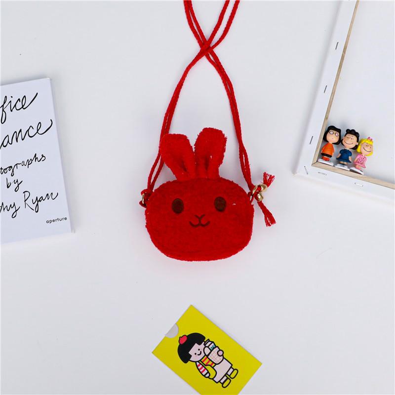 Adorable Mini Plush Rabbit Shoulder Bag For Kids With Cute Cartoon Design And Soft Fabric