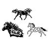 Black Metal Horse Wall Art Rustic Western Equestrian Wall Decor for Home Office Living Room Bedroom Kitchen Outdoor Indoor Decor