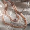 Pink Purple Crushed Silver Natural Baroque 3-4mm Extremely Small Pearl Necklace Necklace Necklace for Women