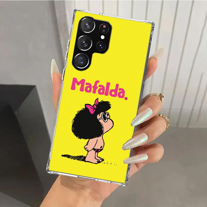 Mafalda Cartoon Phone Case for Samsung Galaxy S26 S24 S23 Ultra S25 Edge S22 S21 Plus S20 FE + Soft Print Shell Funda Galaxy S24