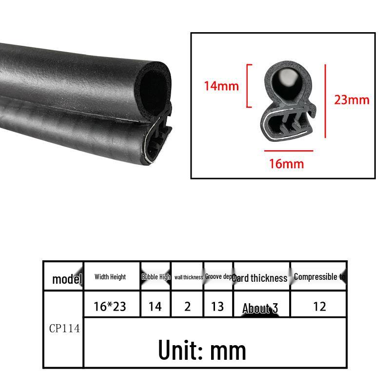 High-Temperature Resistant U-Shaped Rubber Sealing Strip for Dustproofing Electrical Cabinets and Car Doors