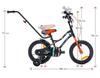 Children's Bicycle 14 Inches For a Boy Guide Side Wheels Bell Tiger Bike Black Orange Sun Baby