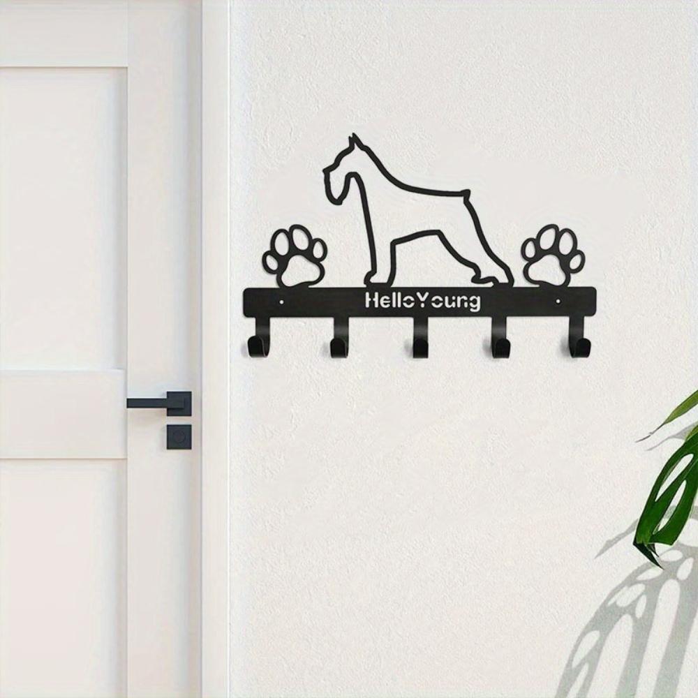 1 шт. Милая металлическая вешалка в форме щенка с поводком для ключей — фото 6