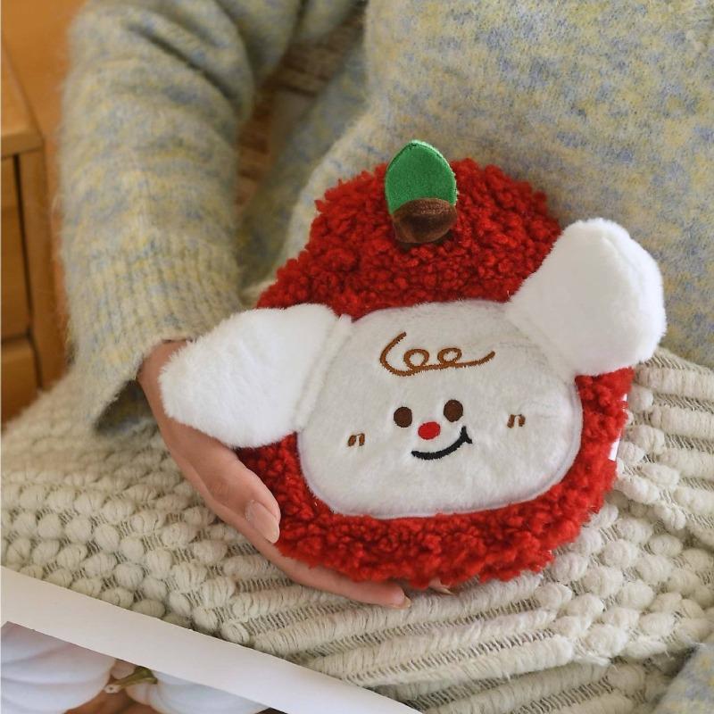 1PC Small Hand Warmer Gift Winter Warm Water Bag Cute Puppy Pattern Hot Water Bag Water Filling Office Warm Water Bag