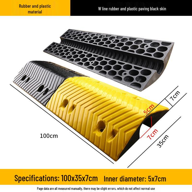 Rubber Floor Cable Protector: Anti-Crushing Wire Bridge for Road Crossings