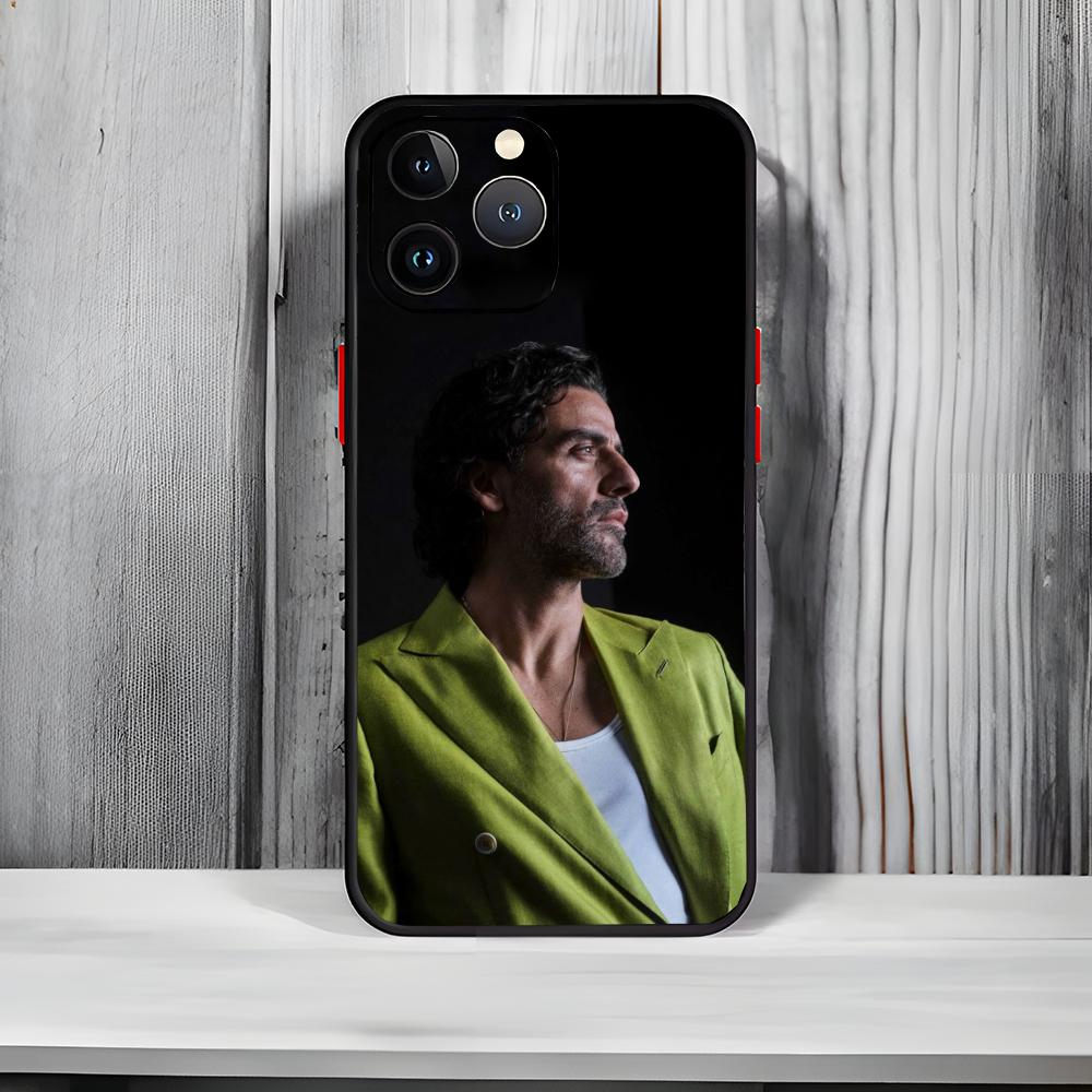 Hollywood Actor O-Oscar I-Isaac Phone Case Black Matte Thin Phone Case For iPhone17 16 15 14 13 ProMax