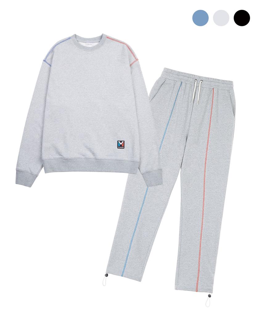 Millekeullaesig Simple Emblem Mtm Jogger Pants Set Up (C Type)
