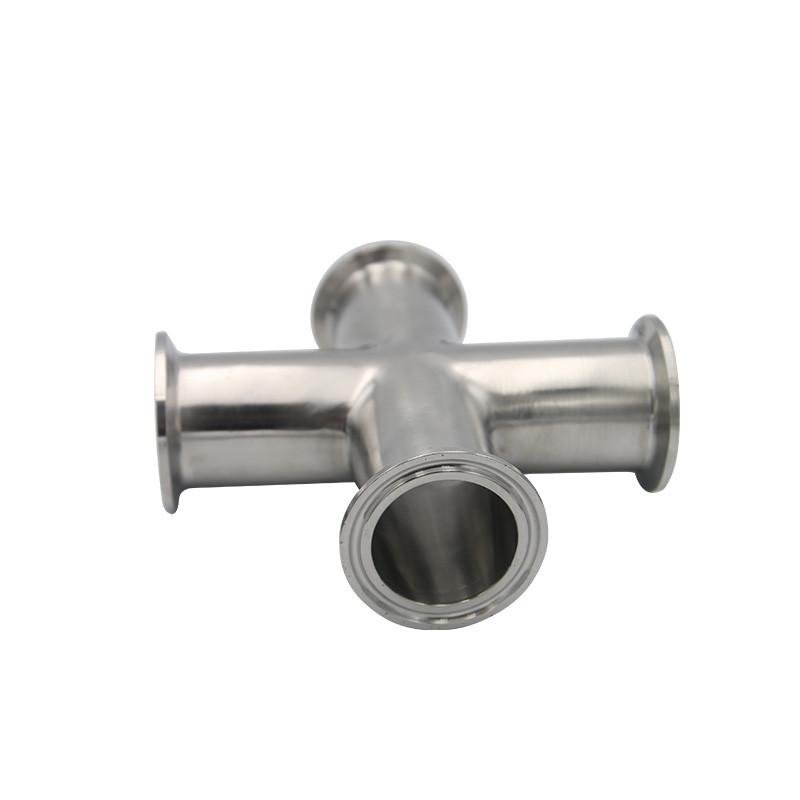 2,5 "rohr OD 57 63mm Edelstahl SS304 4 Weg Kreuz Sanitär Fitting Tri Clamp Ferrule OD 77mm Homebrew