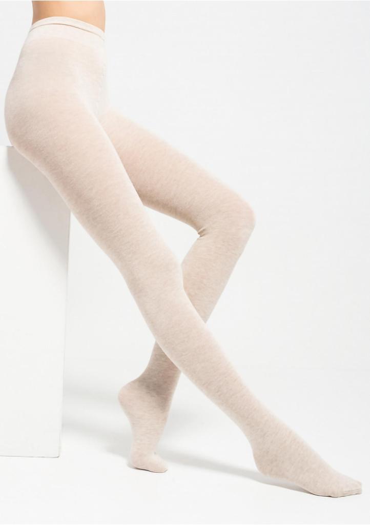 Rajstopy damskie bawełniane z dodatkiem wełny kremowe 602 Cotton Legs
