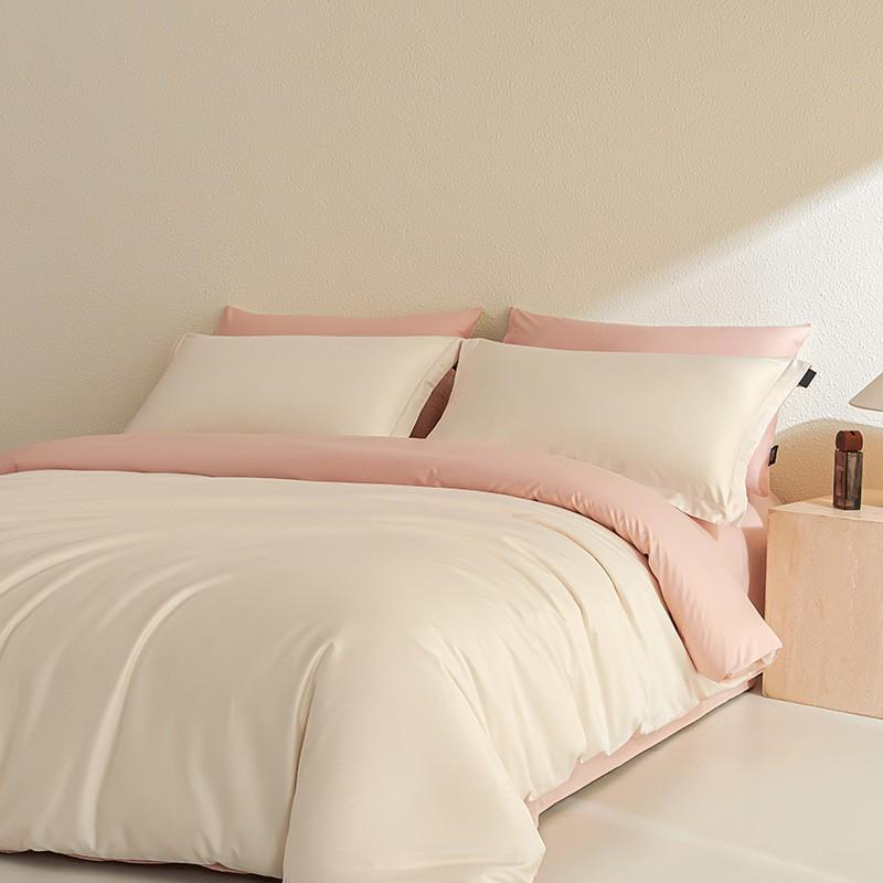 100% Cotton Long-Staple Sateen Bedding Set Luxury Soft Bed Sheets Duvet Cover