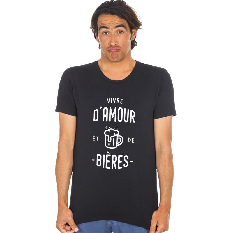 Tricou bărbați - LIVE ON LOVE AND BEERS