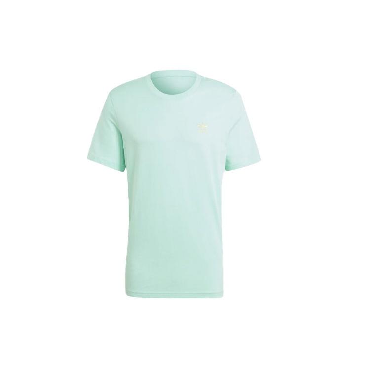 adidas originals Casual Solid Color Knit Short Sleeve Green Men s GN3404 XS