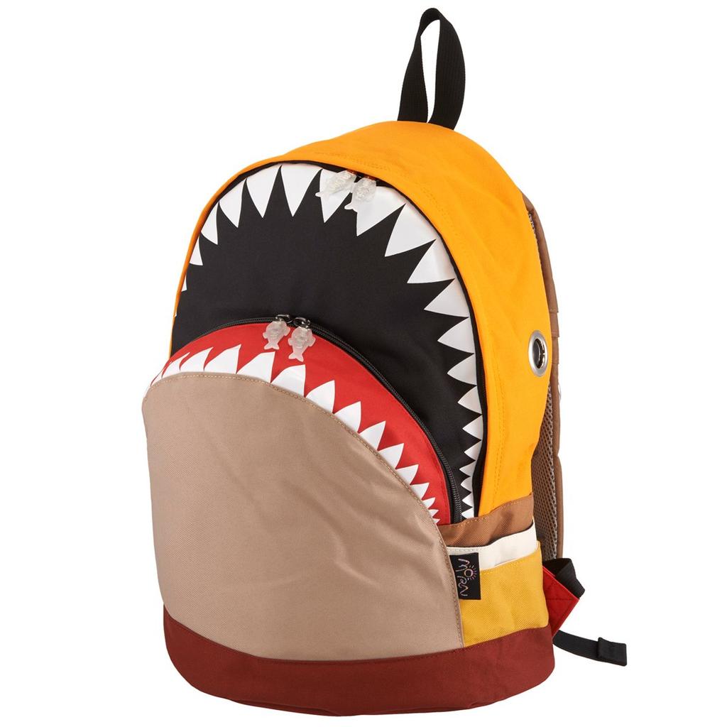 [MORN CREATIONS] Shark Backpack L size Combi YLW/KHA