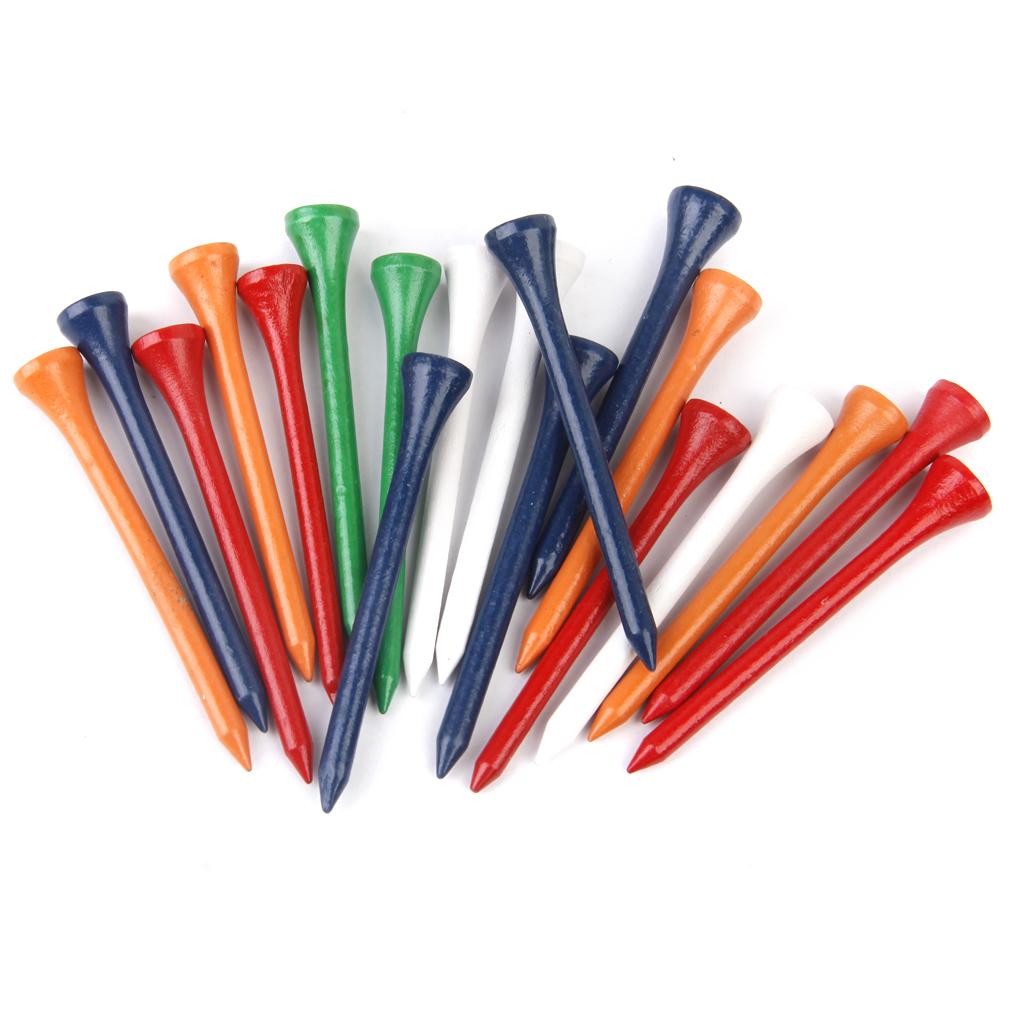 200pcs/lot Colorful Wood Golf Professional Tees 83mm Length