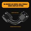 AN Female To AN Female 90 Degree Swivel Coupler Union Fitting Adapter Aluminum