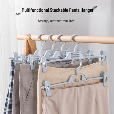Mom's Joy No-Trace Multifunctional Pants & Skirt Hanger Clips - Anti-Crease, Household Drying Rack and Storage Solution.