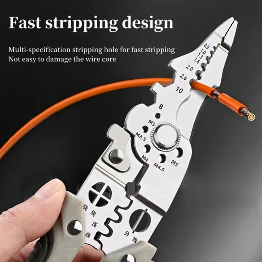 Tuosen Multi-Function Wire Stripping Pliers - Industrial-Grade Electrician Tool