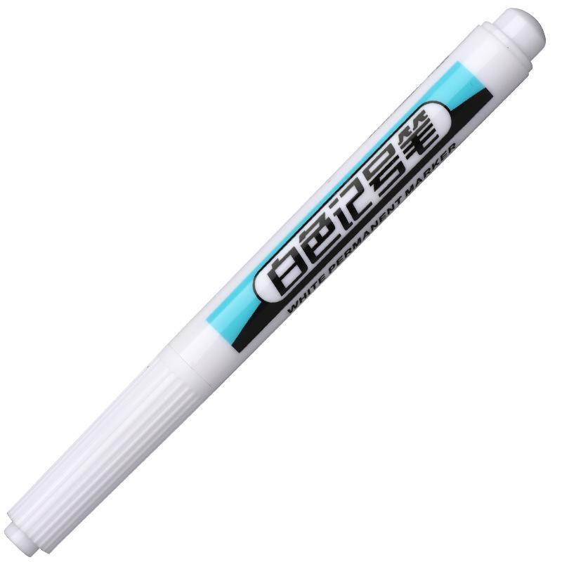 Oil-Based Fine Tip White Marker Pen - Waterproof, Non-Fading, Non-Erasable for Glass, Tire & Card Highlighting