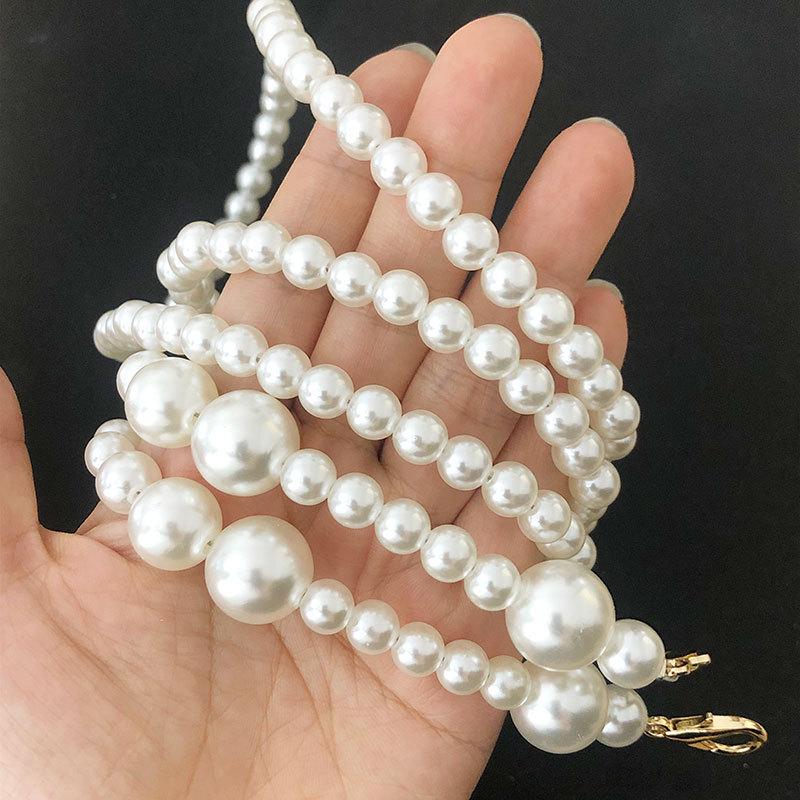 Personalized Handmade Pearl Bag Chain - Versatile Hand-Held, Shoulder, Crossbody Accessory