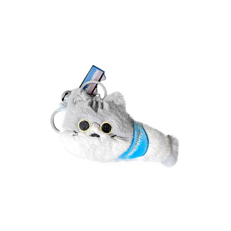 Cat Plush Fish Keychain Coin Purse Cartoon Animal Keyring Pendant Kids Gift