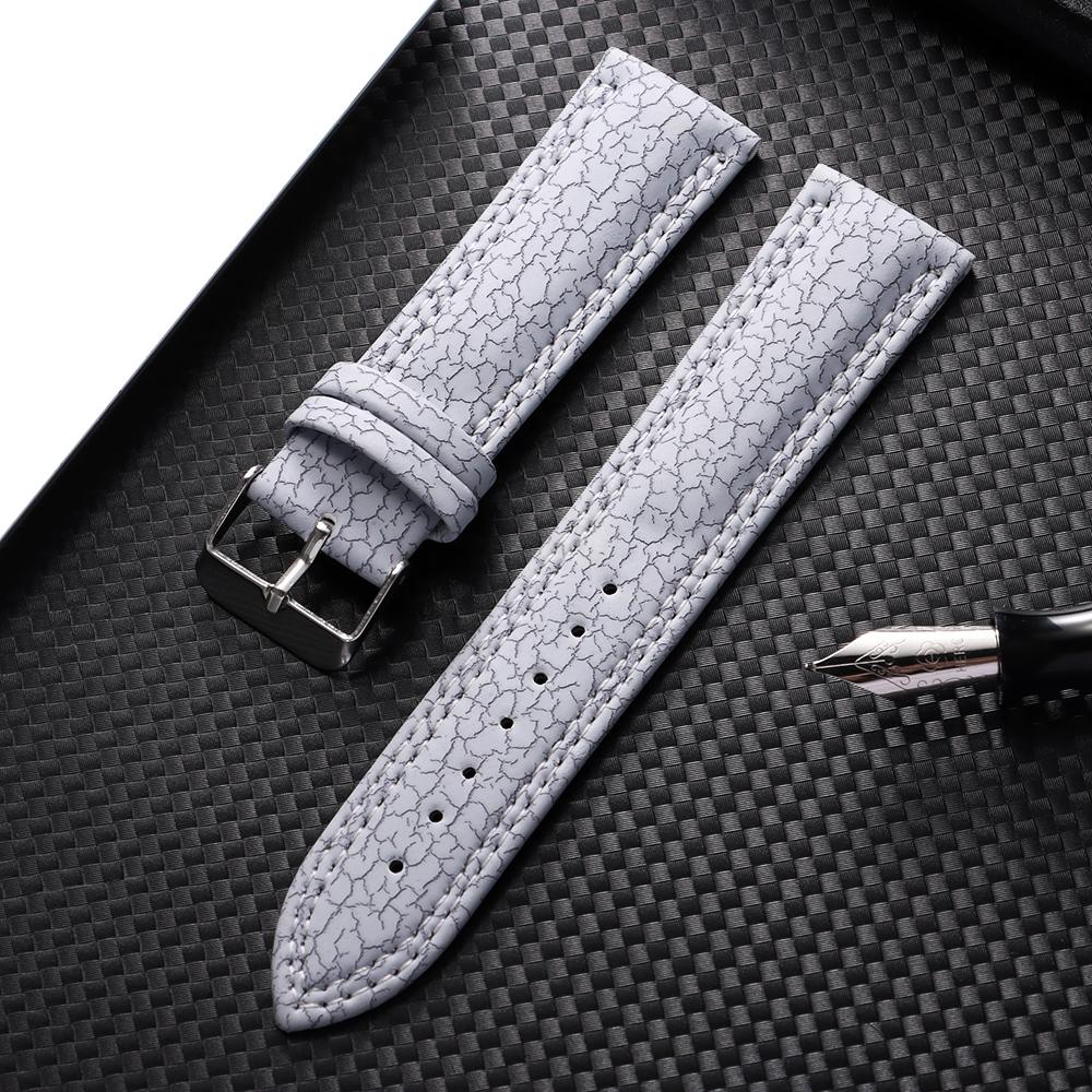 18 20 22mm Crack Pattern Soft Retro watchband Universal Replacement Watch Strap Watchband for Men Women Watch Band Accessories