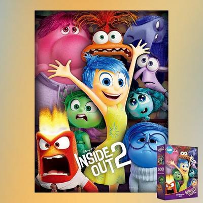 (PS) Disney Inside Out 2 Quebra-cabeça de personagens 500 peças, quebra-cabeças populares coreanos