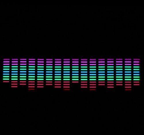 Colourful Flash Car Sticker Music Rhythm LED EL Light Lamp Sound Activated Equalizer Sound-activated LED lights Car styling
